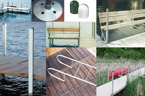 FineLine Dock bench platform ladder and seating accessores installed on Lake Minnetonka